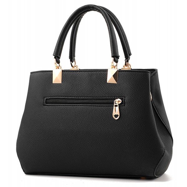 Womens Handbag Tote Shoulder Purse Leather Crossbody Bag - Black ...
