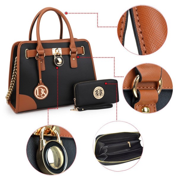 Medium Satchel 2 Pieces Purse Set Designer Handbag Top Handle Shoulder ...