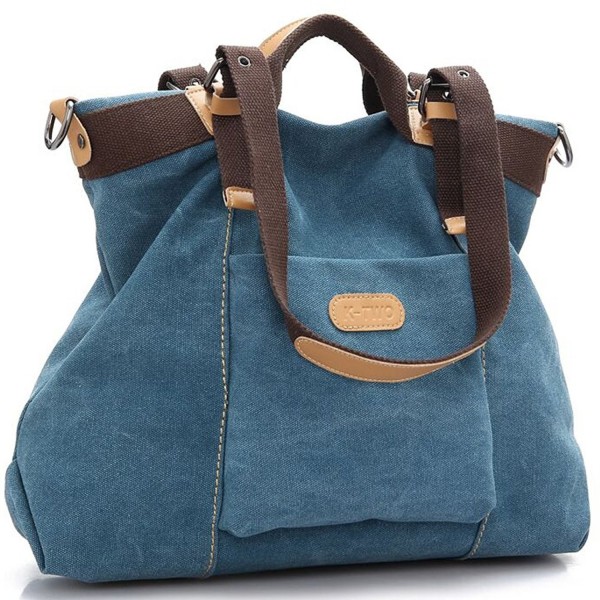 Women Shoulder bags Casual Vintage Hobo Canvas Handbags Top Handle Tote ...