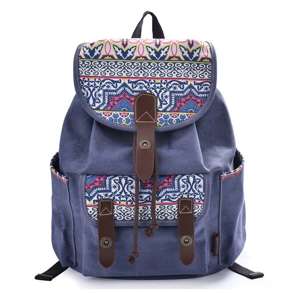 Women Floral Print Casual Canvas Backpack Rucksack Cute School Backpack ...