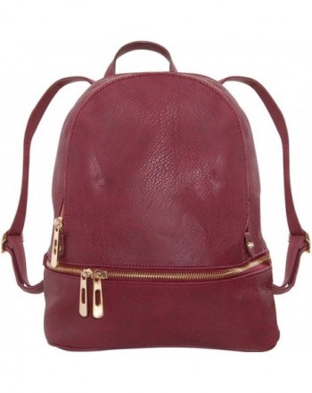 Humble Chic Leather Backpack Burgundy