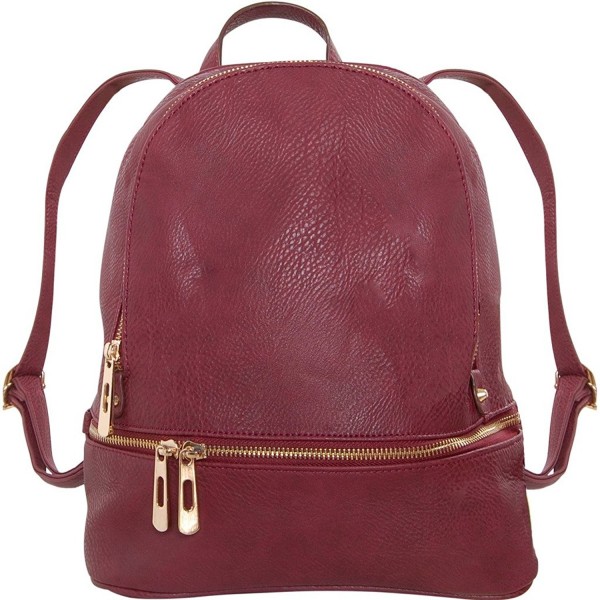 Humble Chic Leather Backpack Burgundy