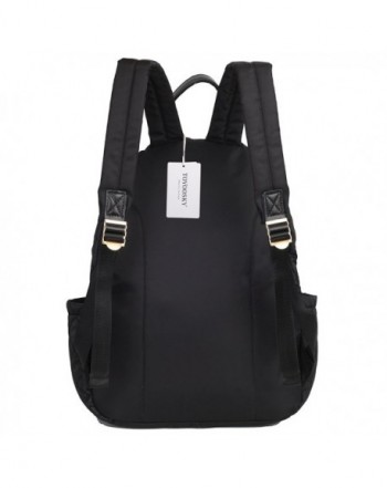 Women Backpack Large Black Nylon Daypack Purse School Bookbag Quilted ...